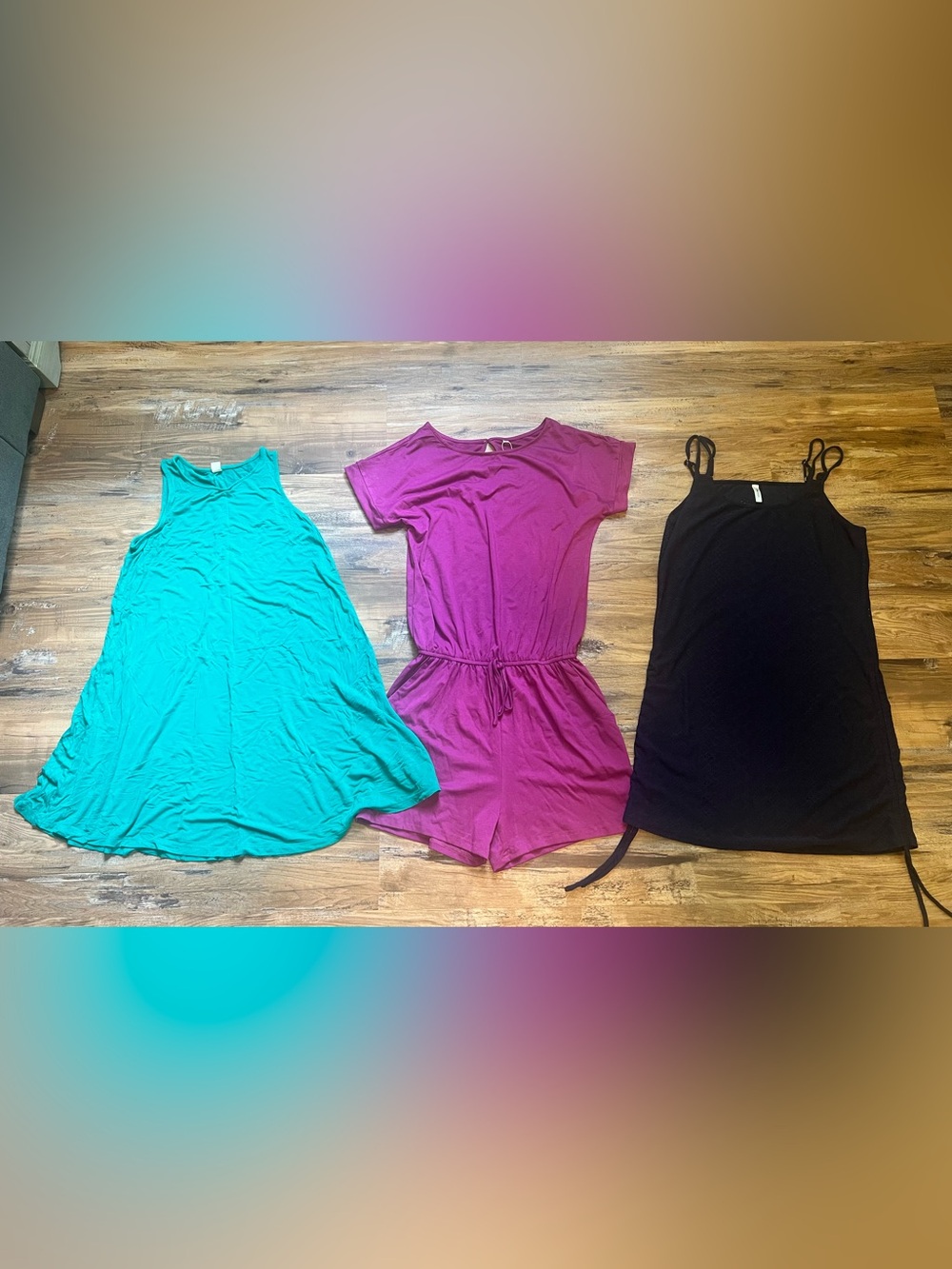 Womens Summer Clothing Lot - 3 Items- Dress, Romper, Cover Up, All Size Medium